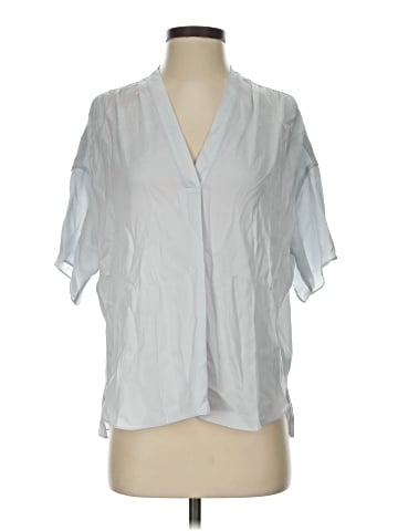 Vince. Short Sleeve Silk Top (view 1)