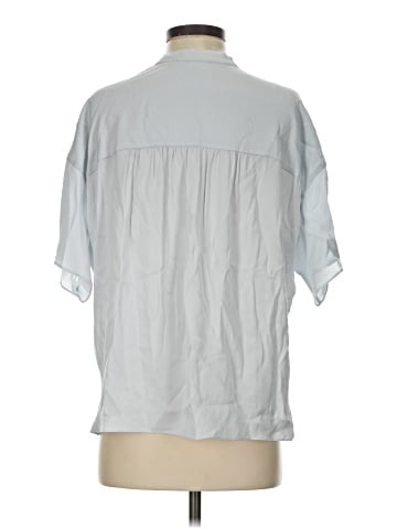 Vince. Short Sleeve Silk Top (view 2)
