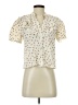 Zara Hearts Ivory Short Sleeve Blouse Size S - photo 1