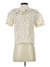 Zara Hearts Ivory Short Sleeve Blouse Size S - photo 2