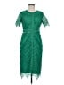 Bardot 100% Polyester Chevron-herringbone Green Cocktail Dress Size 8 - photo 1