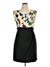AB Studio 100% Polyester Graphic Black Cocktail Dress Size 14 - photo 1