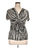 Chaus Silver Short Sleeve Blouse Size XL - photo 1