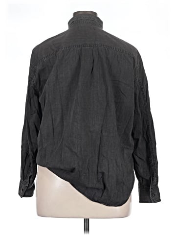 Madewell Denim Oversized Ex-Boyfriend Shirt in Lunar Wash (view 2)
