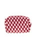Unbranded Checkered-gingham Red Makeup Bag One size - photo 1