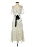 Julia Jordan 100% Polyester Polka Dots Ivory Casual Dress Size 2 - photo 1