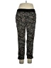 Ann Taylor LOFT 100% Polyester Paisley Black Casual Pants Size 12 Petite - photo 1