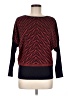 Christina Chevron-herringbone Red Pullover Sweater Size M - photo 1