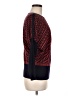 Christina Chevron-herringbone Red Pullover Sweater Size M - photo 4