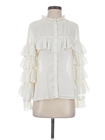 Topshop Long Sleeve Blouse (view 1)