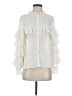 Topshop 100% Polyester Ivory Long Sleeve Blouse Size 4 - photo 1