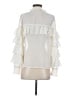 Topshop 100% Polyester Ivory Long Sleeve Blouse Size 4 - photo 2