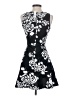 Aqua Floral Black Cocktail Dress Size XS - photo 2
