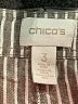 Chico's 100% Linen Stripes Silver Tan Linen Pants Size XL (3) - photo 4