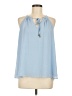 Naked Zebra 100% Polyester Blue Sleeveless Blouse Size M - photo 1