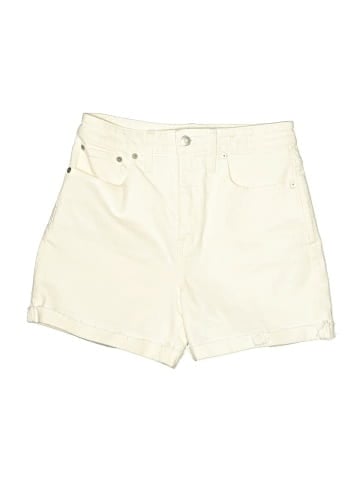 Madewell Curvy High-Rise Denim Shorts in Tile White (view 1)