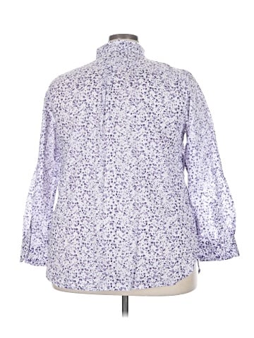 Lauren by Ralph Lauren 3/4 Sleeve Button-Down Shirt (view 2)