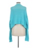 Free People 100% Cotton Solid Teal Pullover Sweater Size M - photo 2