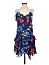 Parker Floral Blue Cocktail Dress Size S - photo 1