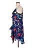 Parker Floral Blue Cocktail Dress Size S - photo 5