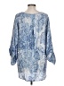 Soft Surroundings 100% Tencel Blue 3/4 Sleeve Blouse Size L - photo 2