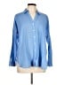 J.Jill 100% Cotton Blue Long Sleeve Button-Down Shirt Size Lg Petite - photo 1