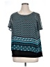 Dana Buchman 100% Polyester Teal Short Sleeve Top Size 0X - photo 1