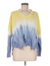 Fate 100% Cotton Tie-dye Yellow Pullover Sweater Size M - photo 1