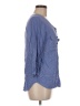 St. John's Bay 100% Rayon Blue 3/4 Sleeve Blouse Size M - photo 4