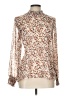 Hayden 100% Polyester Animal Print Ivory Long Sleeve Blouse Size L - photo 1