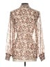 Hayden 100% Polyester Animal Print Ivory Long Sleeve Blouse Size L - photo 2