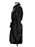 DKNY 100% Polyester Black Trenchcoat Size XS - photo 5