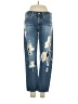 Adriano Goldschmied 100% Cotton Graphic Blue Jeans Size 26R - photo 1