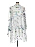 Allison Joy 100% Polyester Print White Casual Dress Size L - photo 1