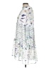 Allison Joy 100% Polyester Print White Casual Dress Size L - photo 5
