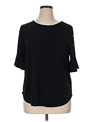Green Envelope 3/4 Sleeve Top (view 1)