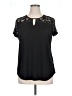 Perseption Concept Black Short Sleeve Top Size XL - photo 1