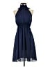 Theme 100% Polyester Solid Blue Cocktail Dress Size S - photo 1