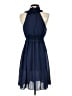 Theme 100% Polyester Solid Blue Cocktail Dress Size S - photo 2