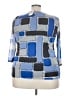 Alfani 100% Nylon Blue 3/4 Sleeve Top Size 3X - photo 2