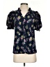 Ann Taylor LOFT Floral Blue Short Sleeve Blouse Size S (petite) - photo 1