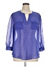 Gap Outlet Blue 3/4 Sleeve Blouse Size XL - photo 1