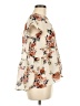 Xhilaration Floral Ivory Short Sleeve Blouse Size M - photo 4