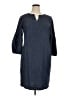 Talbots 100% Cotton Blue Casual Dress Size 14 - photo 1