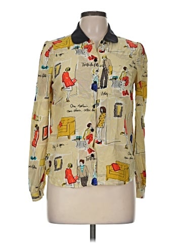 Kate Spade New York Long Sleeve Silk Top (view 1)
