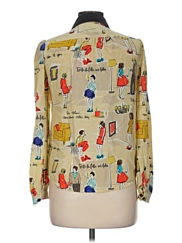 Kate Spade New York Long Sleeve Silk Top (view 2)