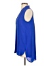 Banana Republic 100% Polyester Blue Sleeveless Blouse Size XS - photo 5