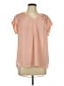 DR2 100% Polyester Orange Short Sleeve Blouse Size L - photo 1