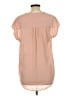 DR2 100% Polyester Orange Short Sleeve Blouse Size L - photo 2