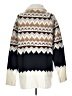 Show Me Your Mumu 100% Acrylic Chevron-herringbone Ivory Pullover Sweater Size L - photo 2